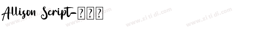 Allison Script字体转换